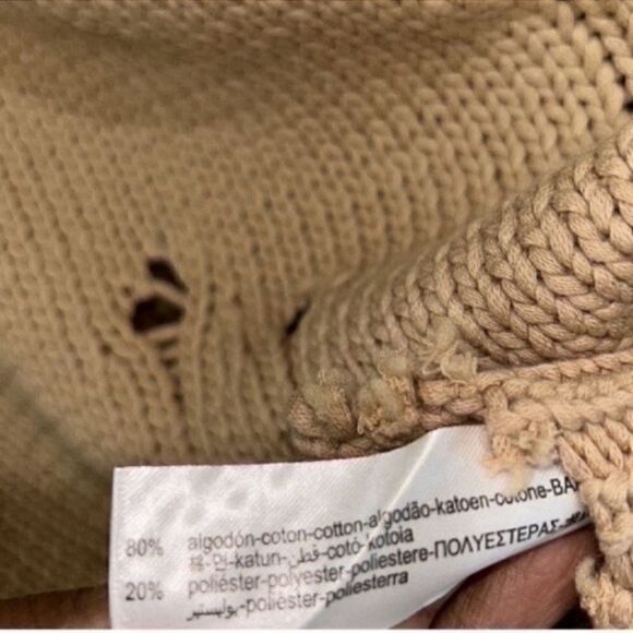 Zara Distressed Crew Neck Tan
Sweater (Size Small) - Picture 6 of 7